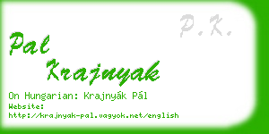 pal krajnyak business card